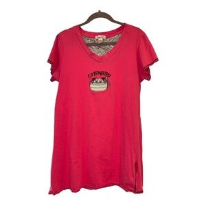 Pink Cat Coffee Sleep Shirt Nightgown – Size 1X